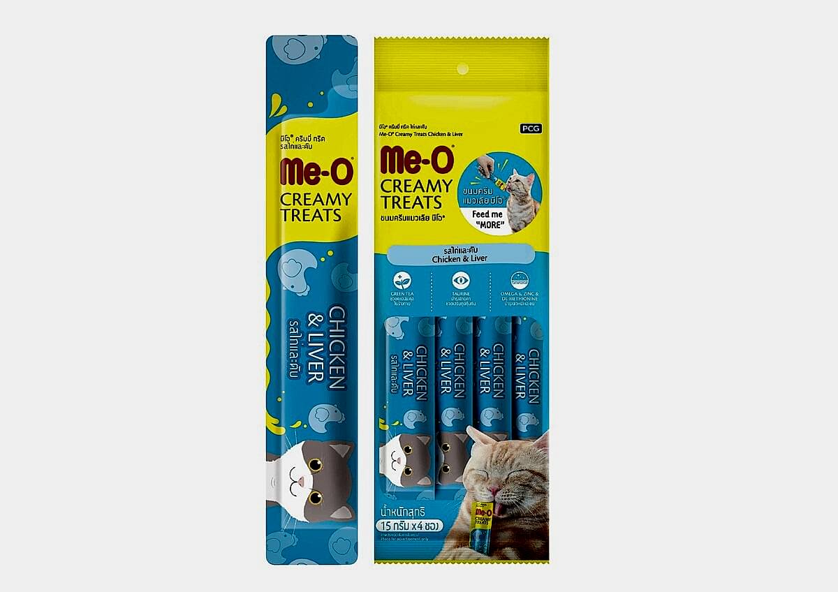  - 1-ME-O CREAMY TAVUK&CİĞER KEDİ ÖDÜL 4X15GR 12'Lİ