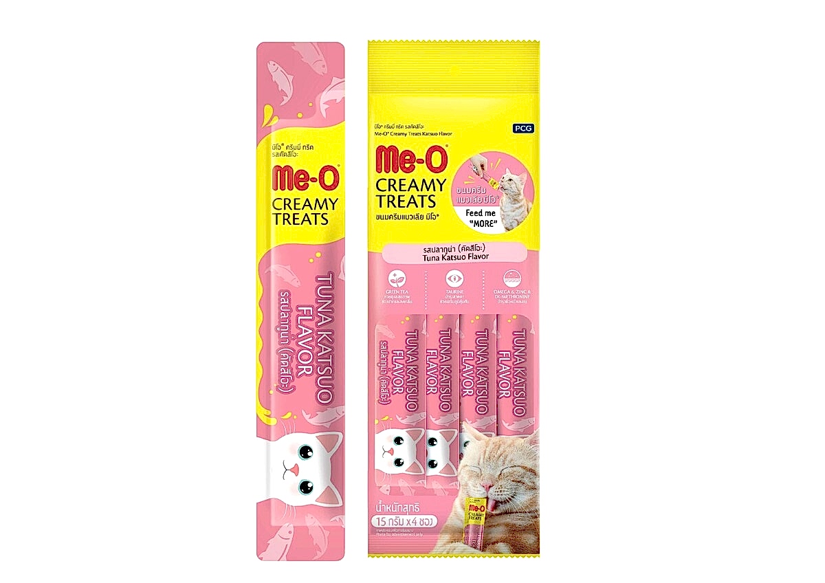  - 6-ME-O CREAMY ÇİZGİLİ ORKİNOS BALIĞI KEDİ ÖDÜL 4*15GR 12'Lİ