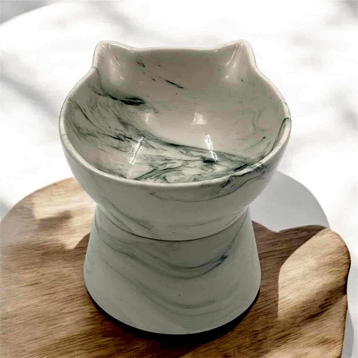  - AYAKLI KEDİ FİGÜR SU KABI YEŞİL DESEN