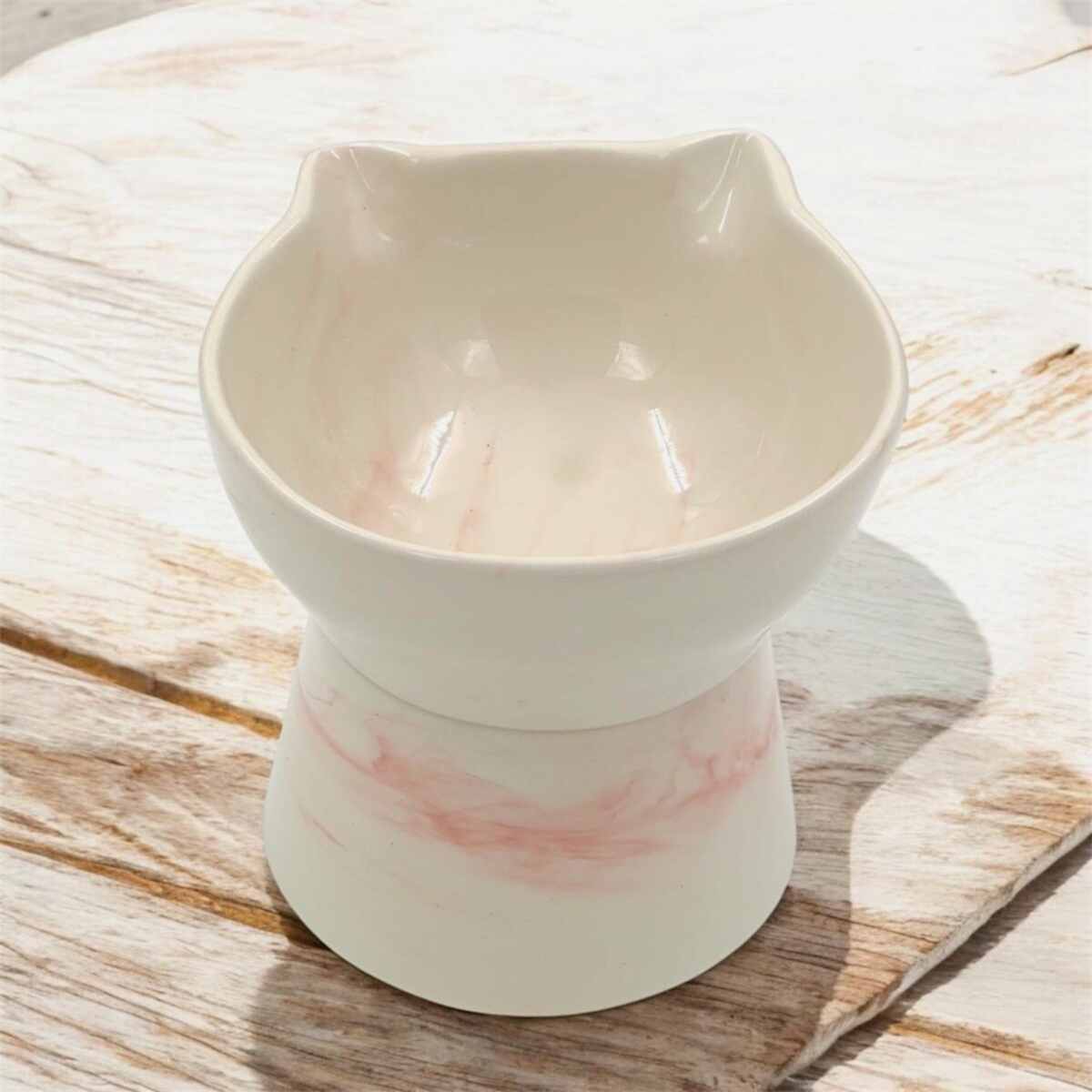  - AYAKLI KEDİİ FİGÜR SU KABI PEMBE DESEN