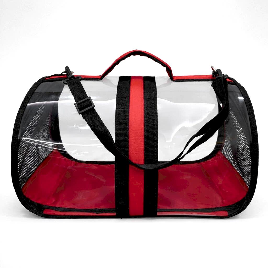 PETPRETTY - BACCO MİLANO ŞEFFAF ÇANTA KIRMIZI 44x28x28 cm