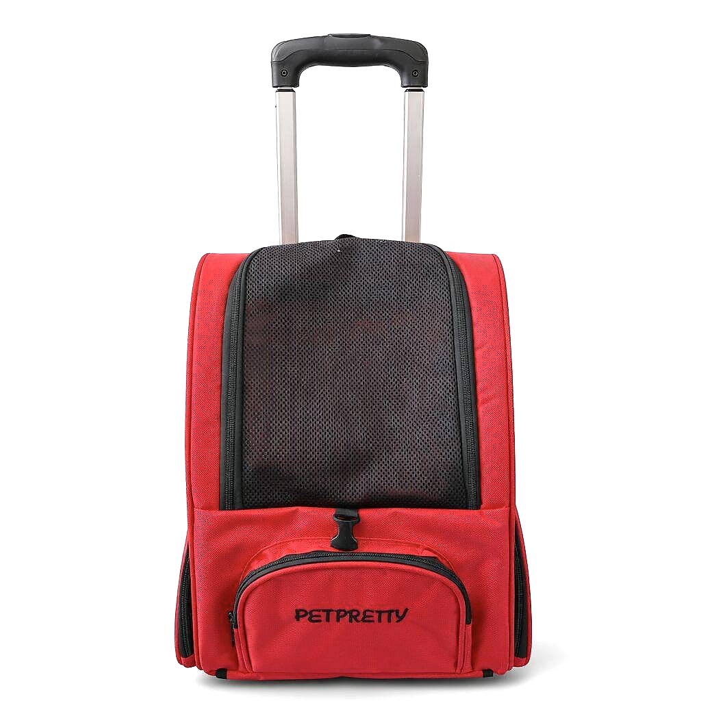 ÇEKÇEKLİ SIRT ÇANTASI KIRMIZI 32X28X46CM