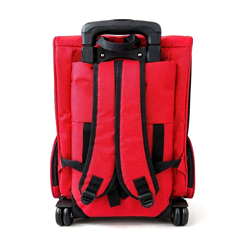 ÇEKÇEKLİ SIRT ÇANTASI KIRMIZI 32X28X46CM