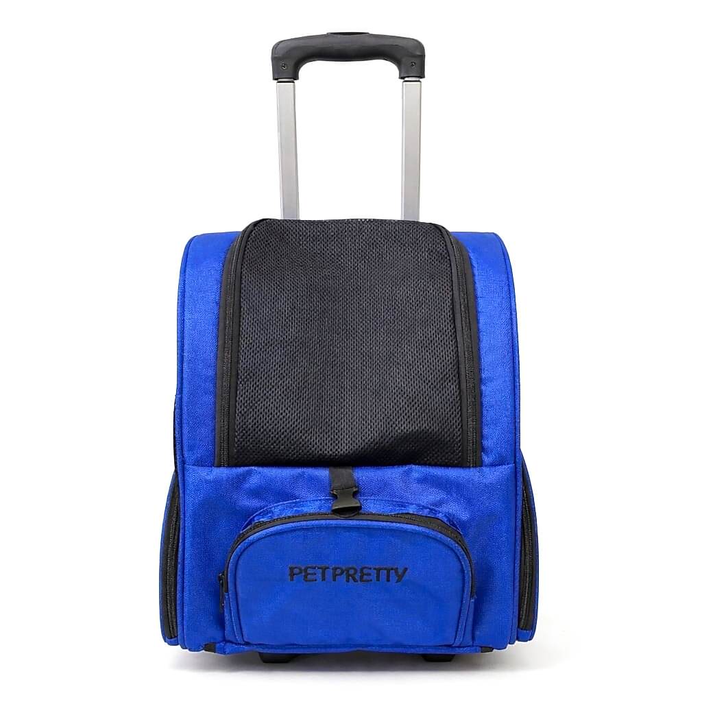  - ÇEKÇEKLİ SIRT ÇANTASI MAVİ 32X28X46CM