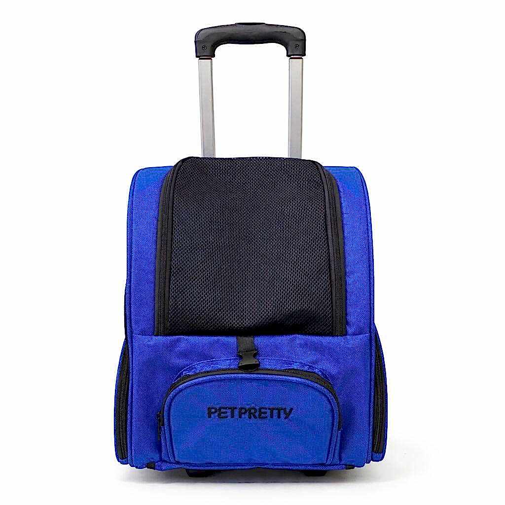 ÇEKÇEKLİ SIRT ÇANTASI MAVİ 32X28X46CM