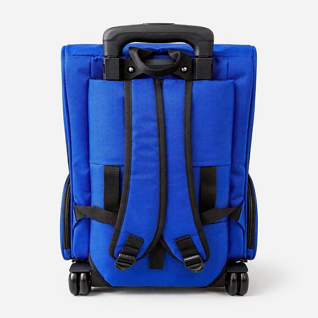 ÇEKÇEKLİ SIRT ÇANTASI MAVİ 32X28X46CM