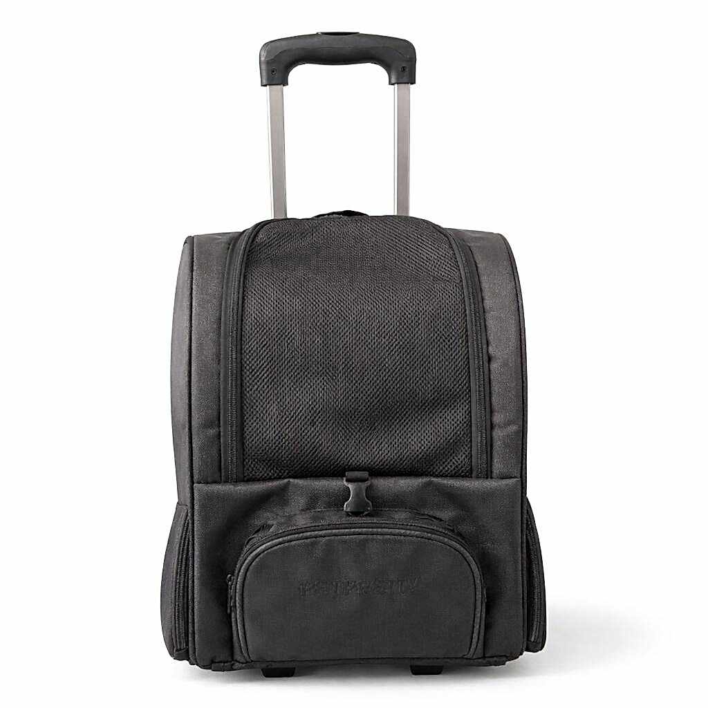 ÇEKÇEKLİ SIRT ÇANTASI SİYAH 32X28X46CM