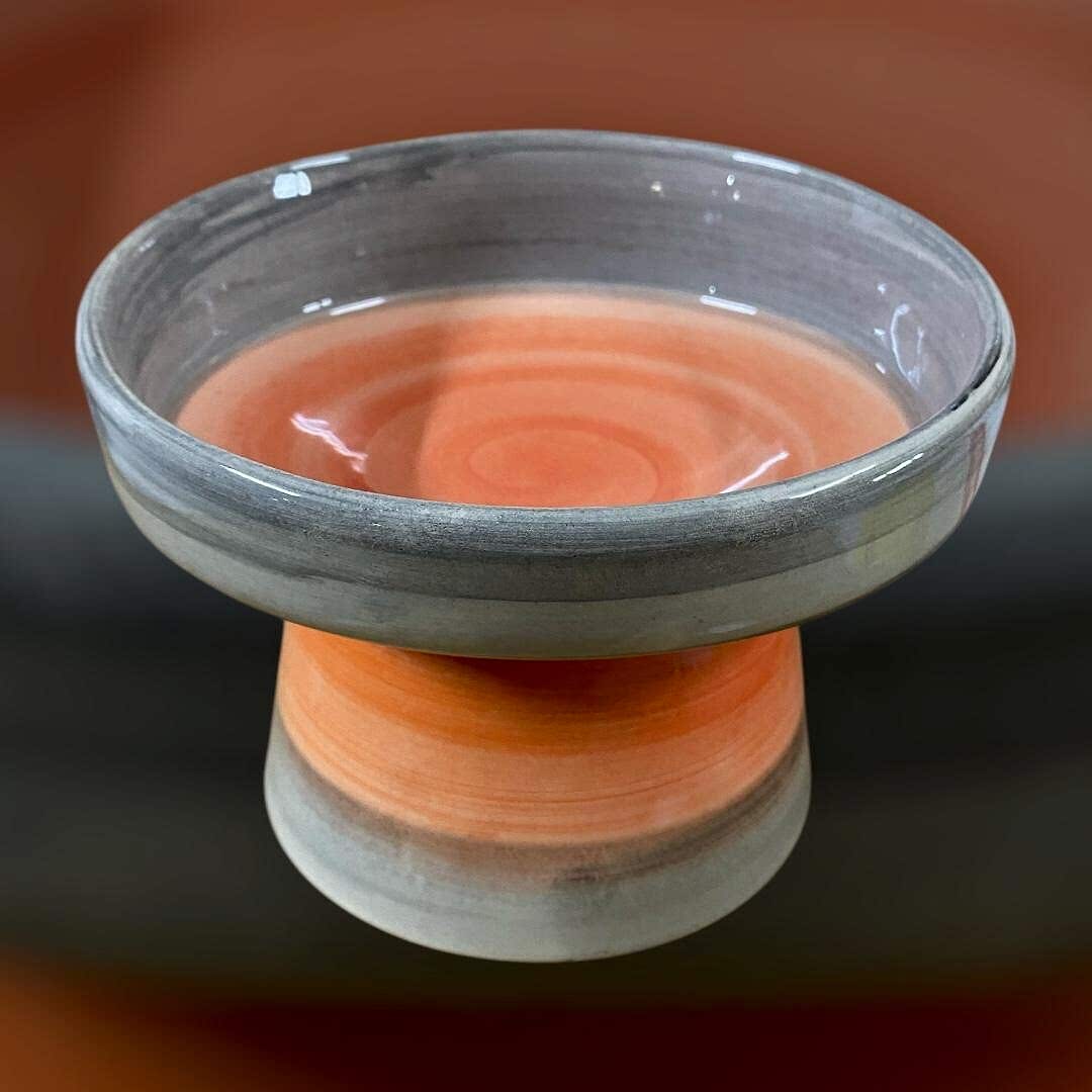  - FIRÇA İZLİ DÖKÜM MAMA KABI TURUNCU-GRİ