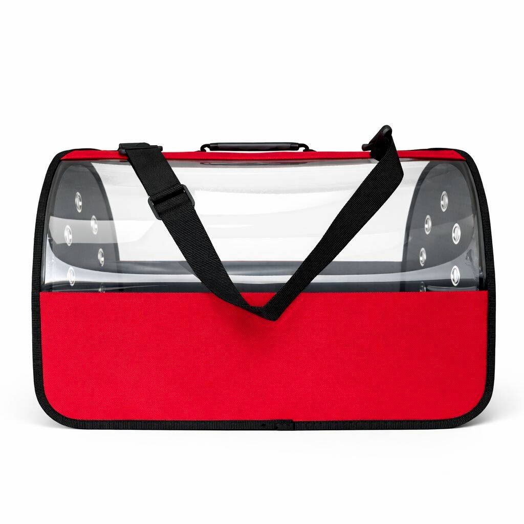 PETPRETTY ŞEFFAF ÇANTA BÜYÜK BOY KIRMIZI 30x30x49 CM
