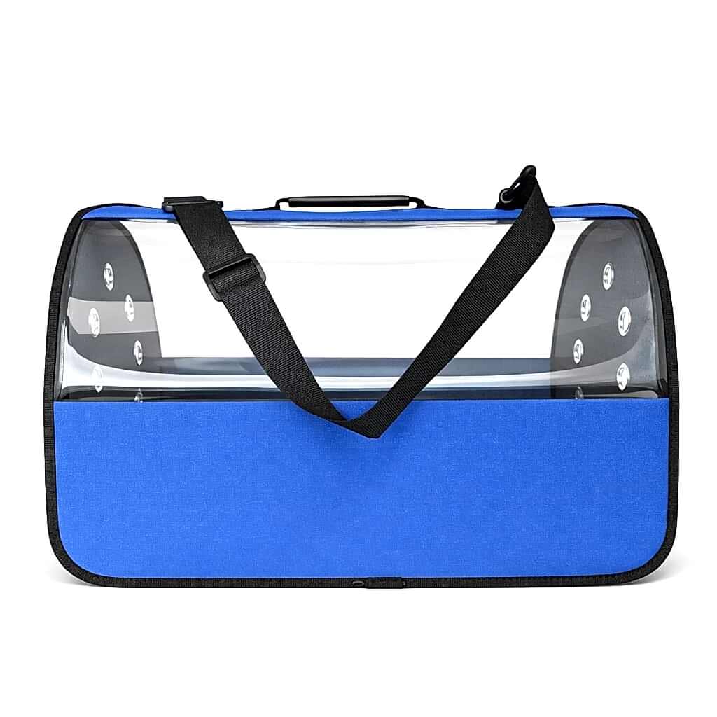 PETPRETTY ŞEFFAF ÇANTA BÜYÜK BOY MAVİ 30x30x49 CM - Thumbnail
