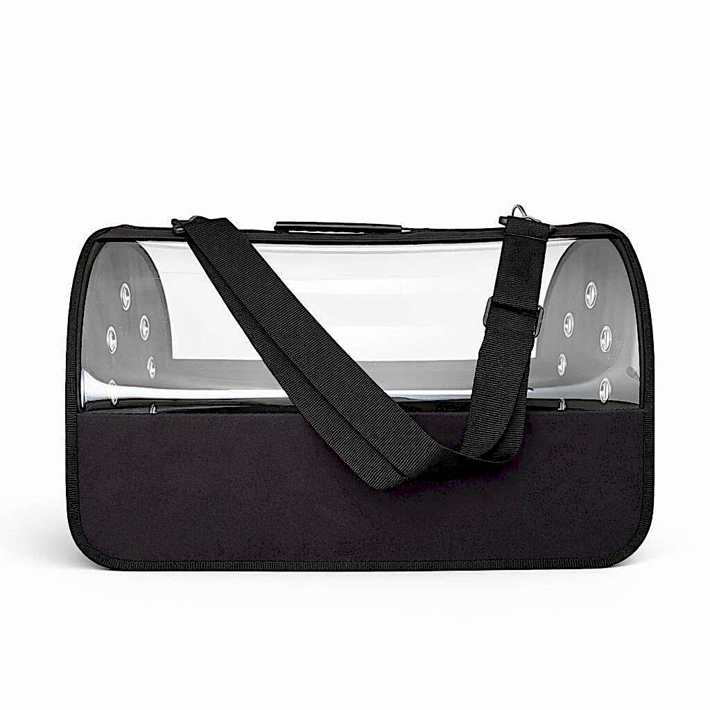 PETPRETTY ŞEFFAF ÇANTA BÜYÜK BOY SİYAH 30x30x49 CM - Thumbnail