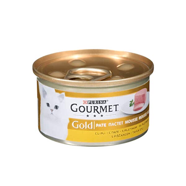  - GOURMET GOLD KIYILMIŞ TAVUKLU KEDİ KONSERVESİ 85 GR 24'LÜ