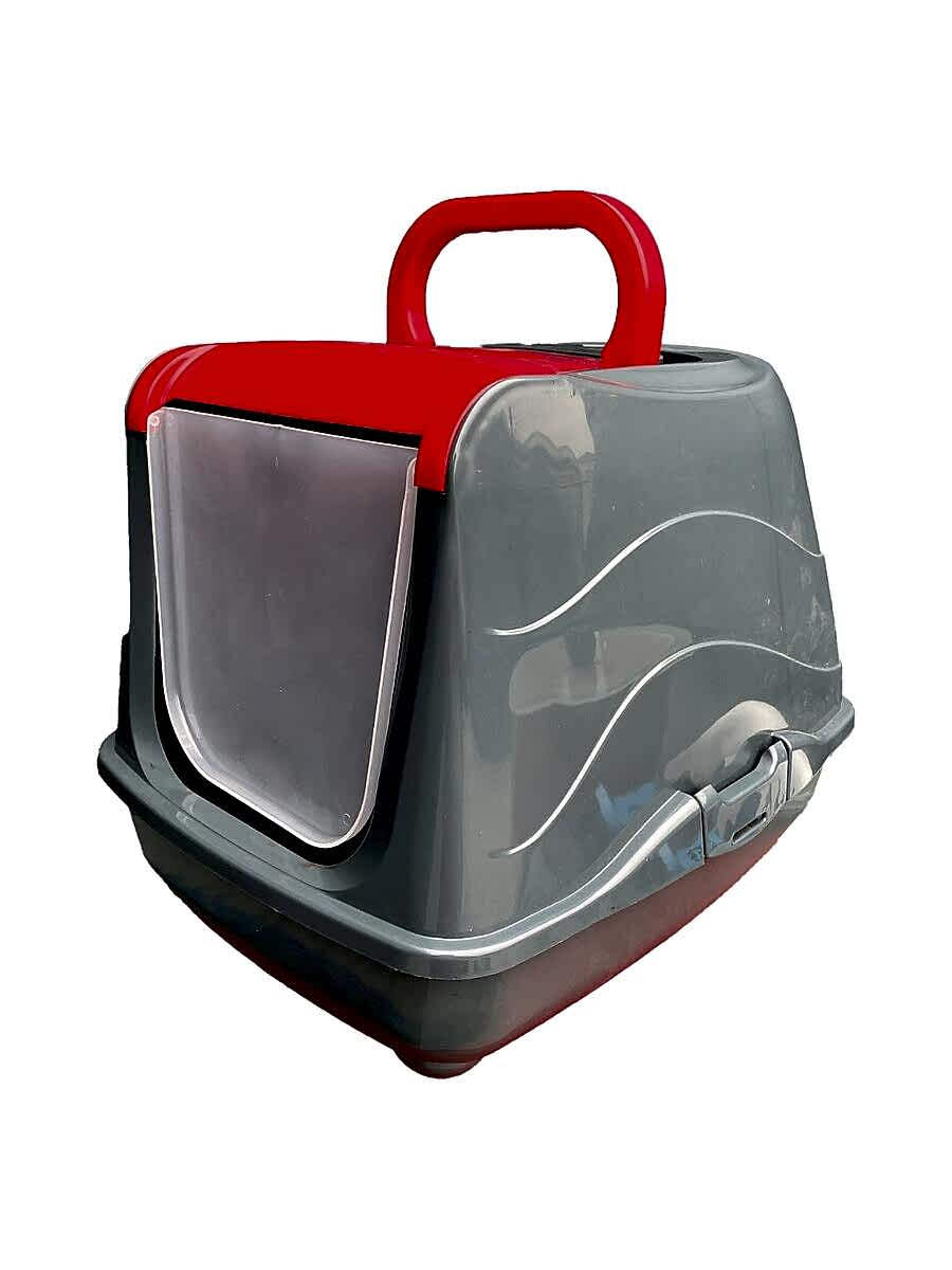  - KAPALI KEDİ TUVALETİ SİYAH EKO MİO 5'Lİ PAKET 36*49*39