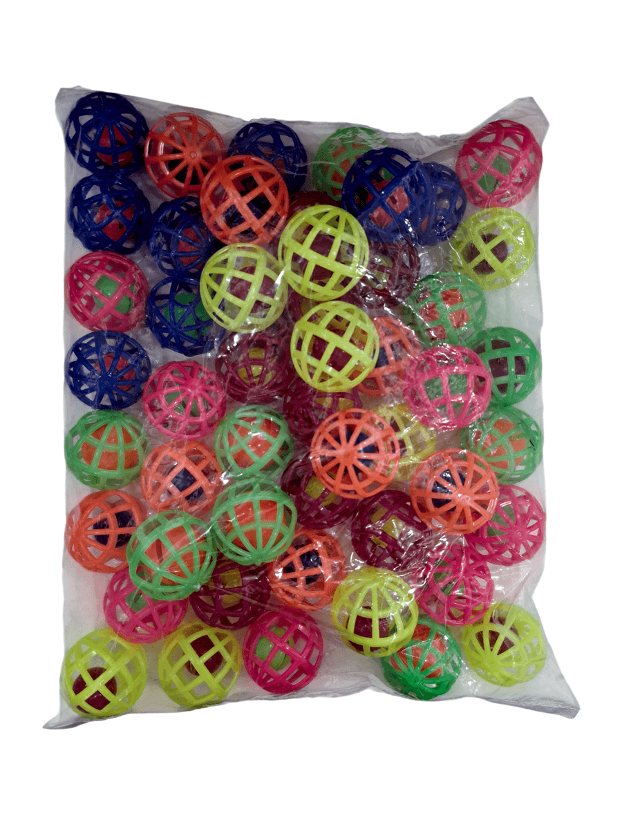  - KEDİ OYUN TOPU ÇINGIRAKLI KAFES DESEN 50'Lİ