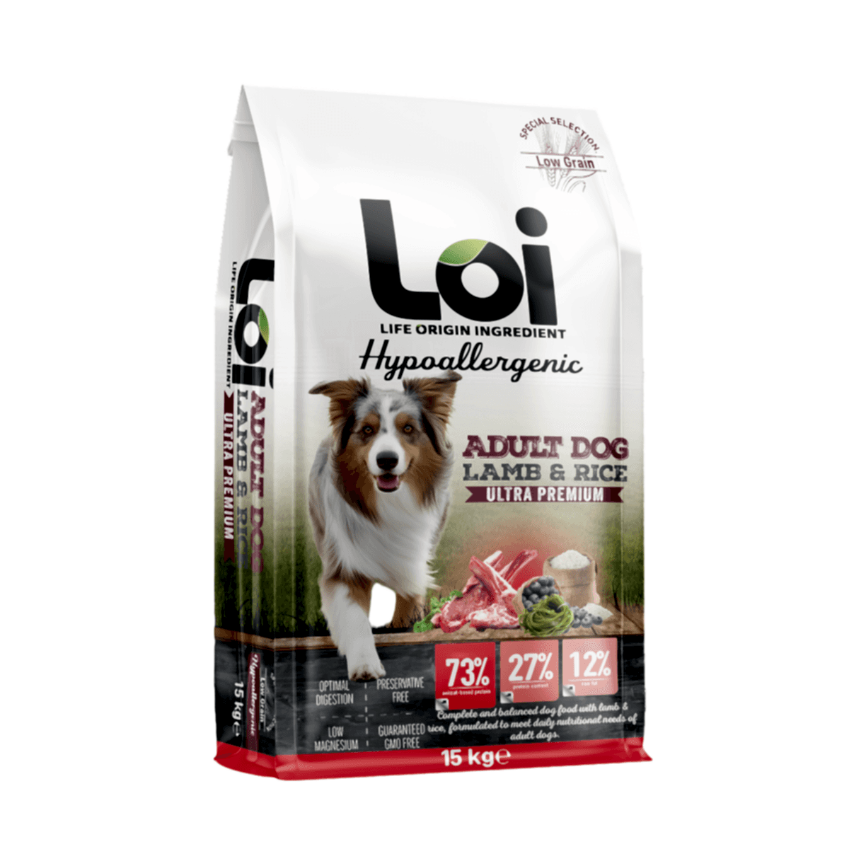 LOI ADULT KÖPEK KUZU ETLİ 15 KG 
