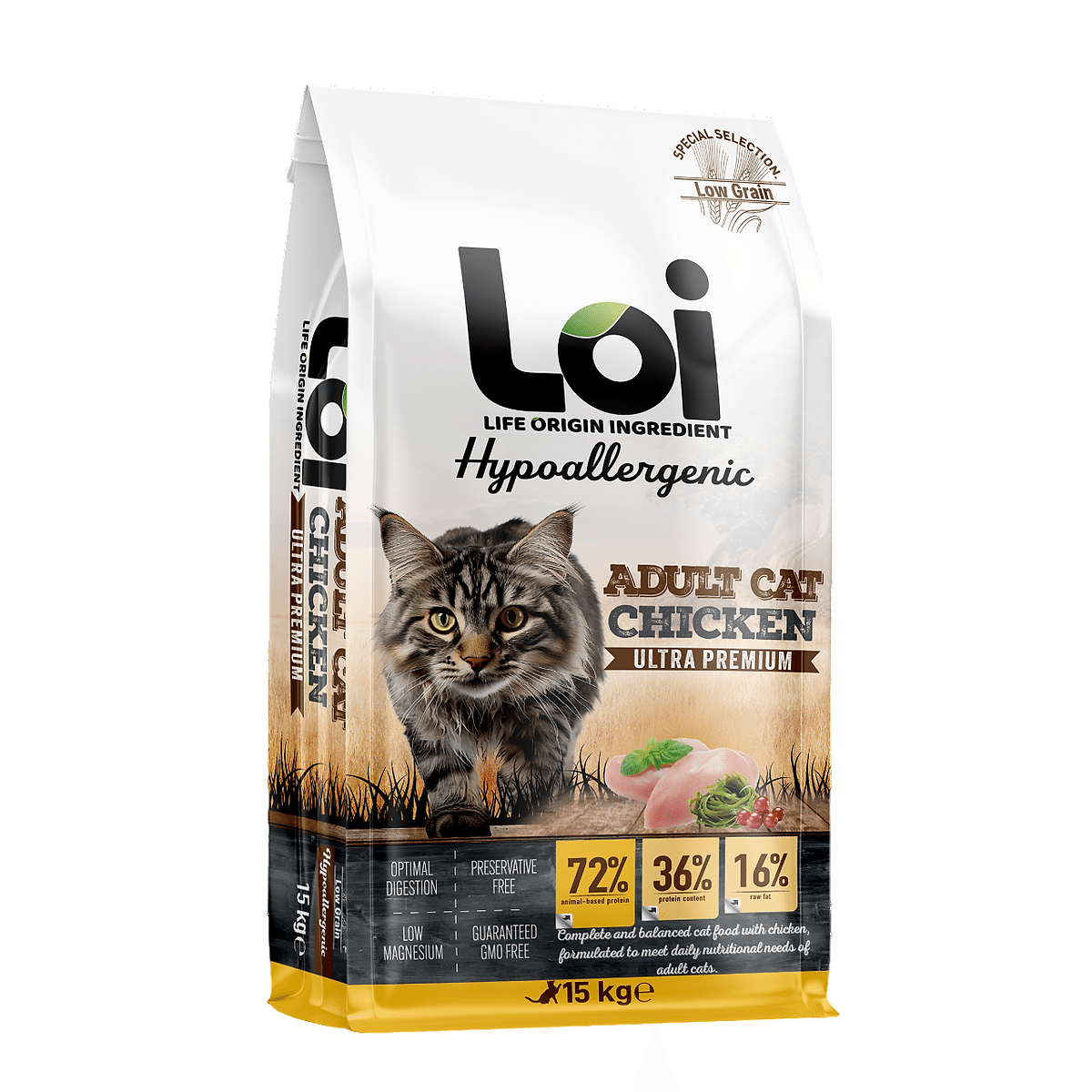 LOI KEDİ TAVUKLU 15 KG 