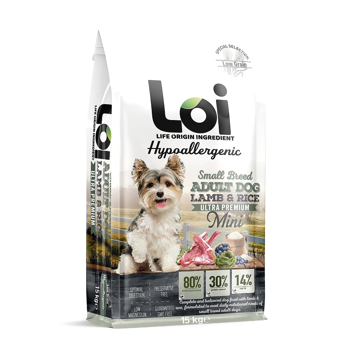  - LOI MİNİ IRK YETİŞKİN KÖPEK KUZULU 15KG