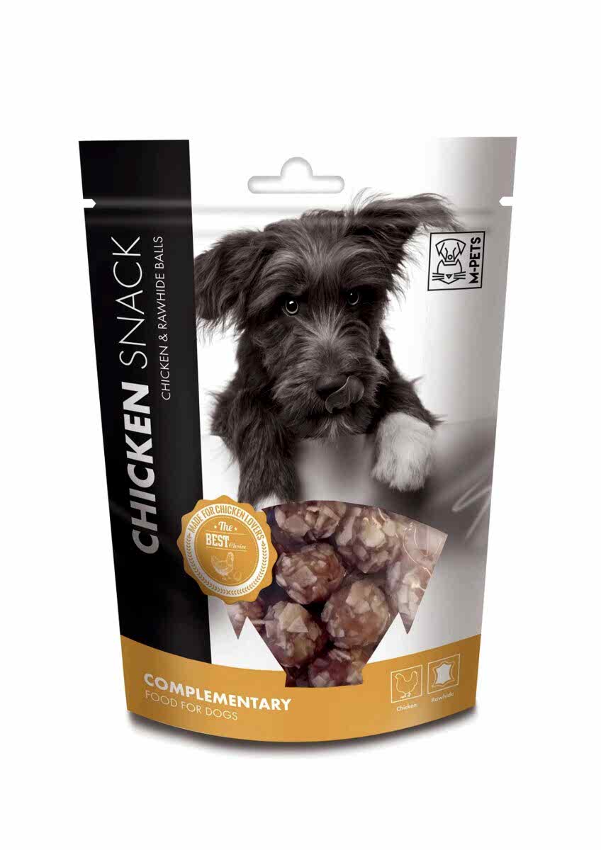 - M-PETS CHICKEN & RAWHIDE BALLS KÖPEK ÖDÜLÜ 80GR