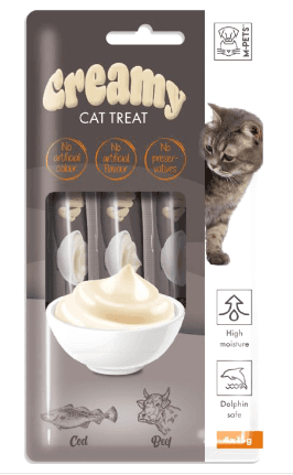 - M-PETS CREMY MORİNA BALIKLI BİFTEKLİ KEDİ ÖDÜLÜ 4*15GR