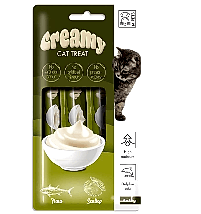  - M-PETS CREMY TON BALIKLI DENİZ TARAKLI KEDİ ÖDÜLÜ 4*15GR