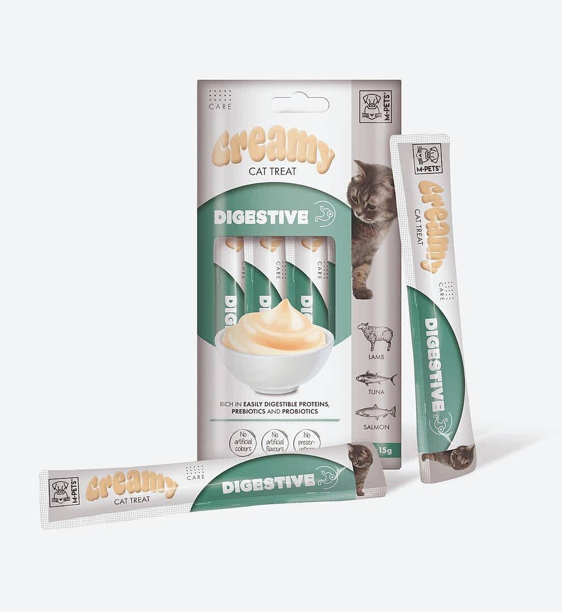  - M-PETS DIGESTIVE FONKSİYONEL CREAMY KEDİ ÖDÜL 4X15GR