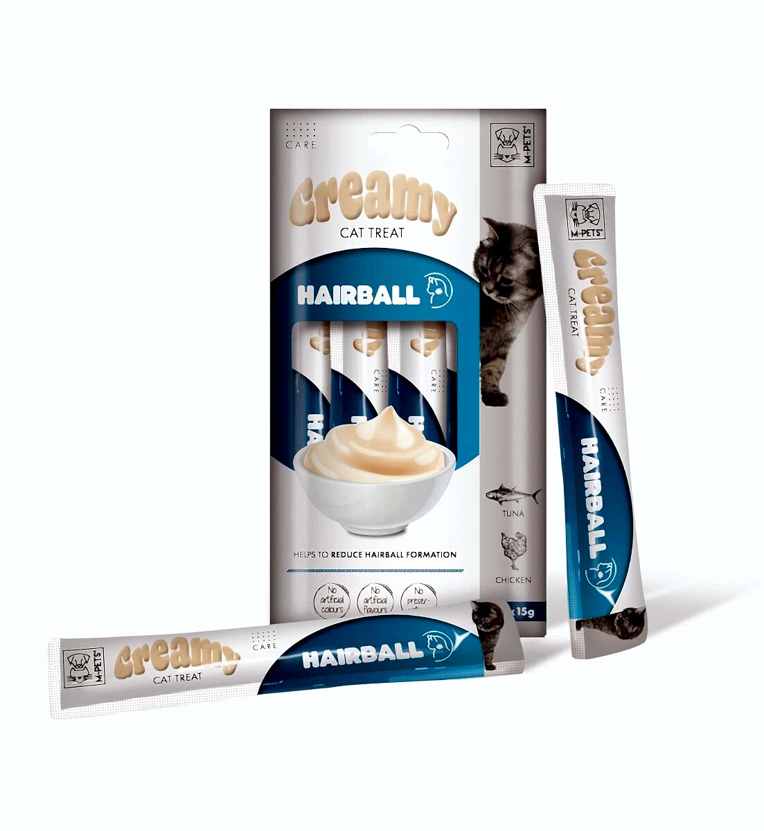  - M-PETS HAIRBALL FONKSİYONEL CREAMY KEDİ ÖDÜL 4X15GR