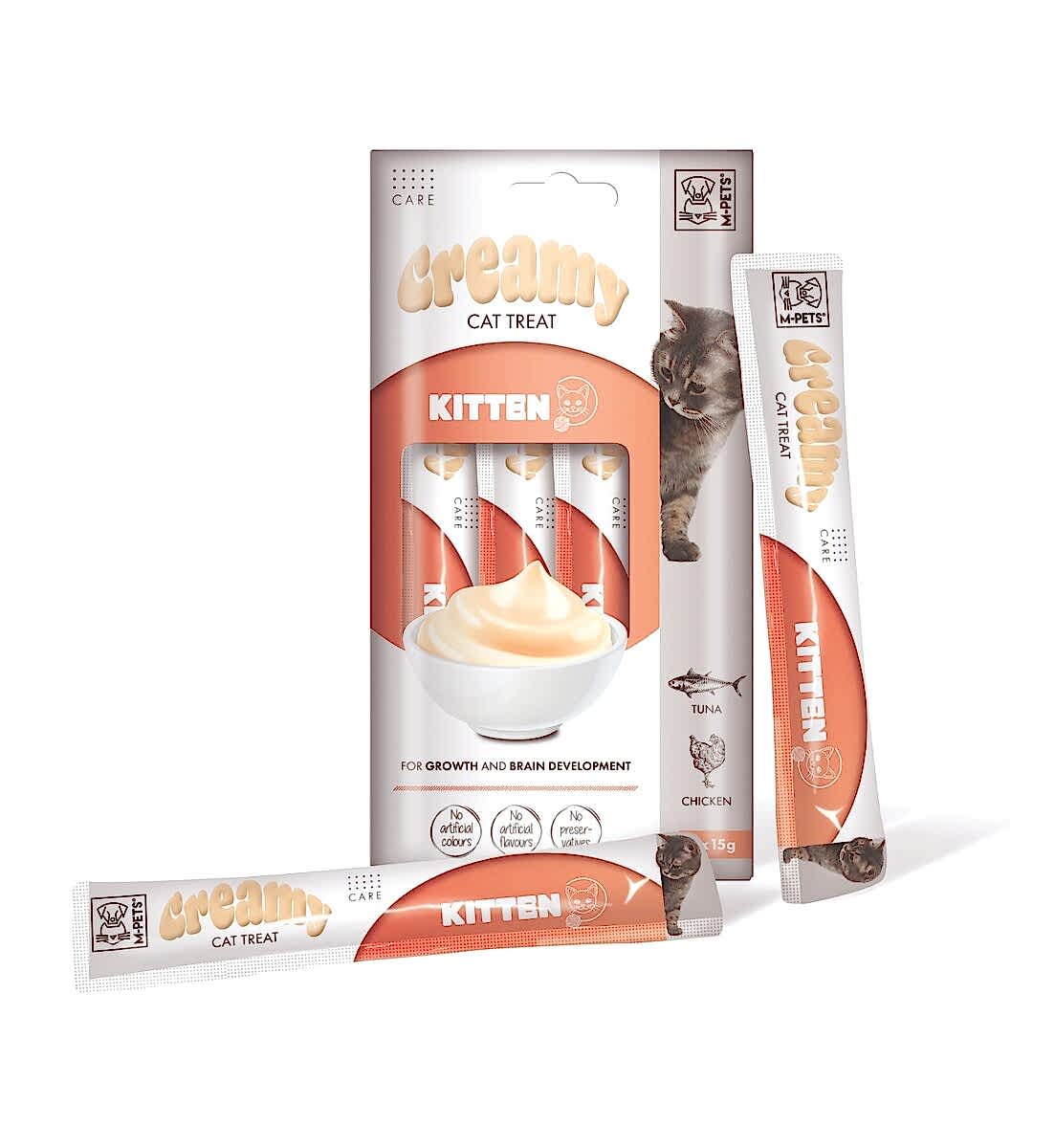  - M-PETS KITTEN FONKSİYONEL CREAMY KEDİ ÖDÜL 4X15GR