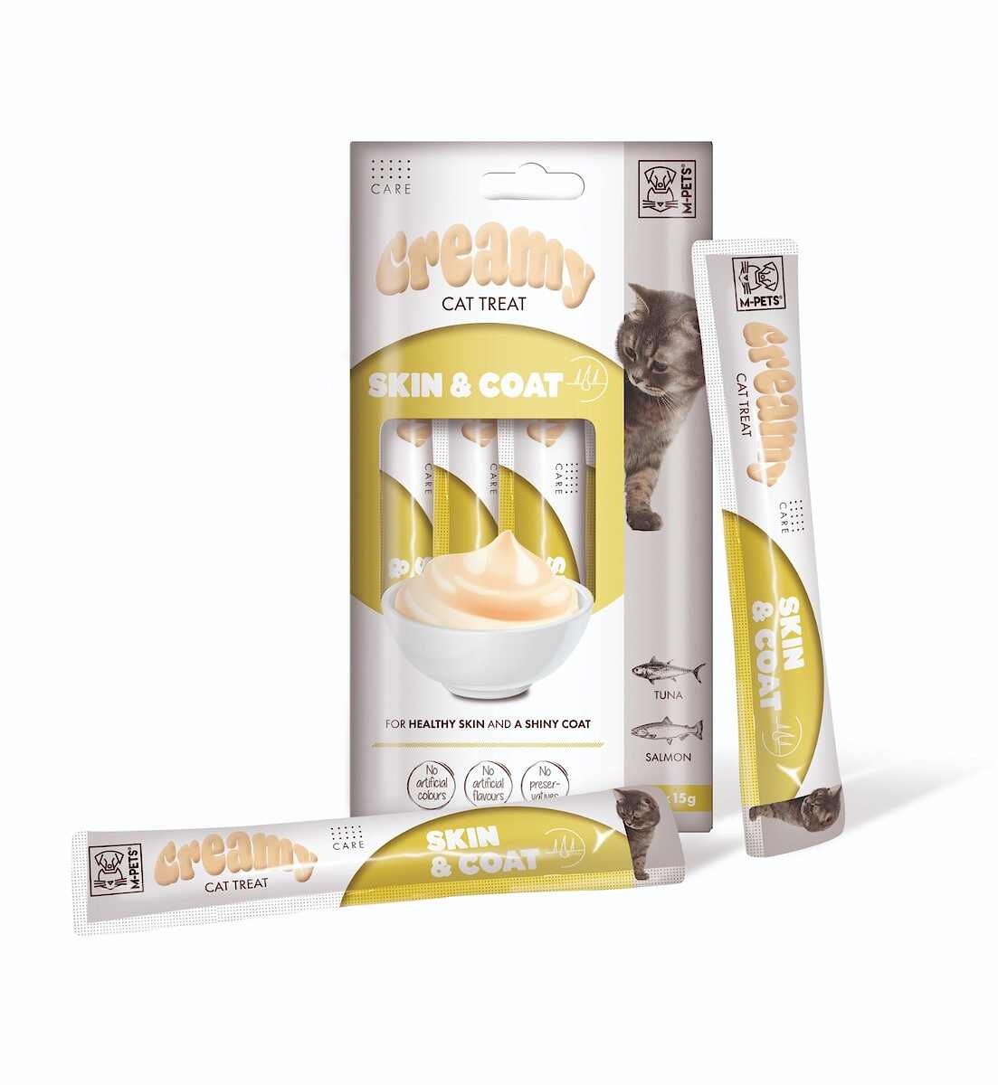  - M-PETS SKIN&COAT FONKSİYONEL CREAMY KEDİ ÖDÜL 4X15GR