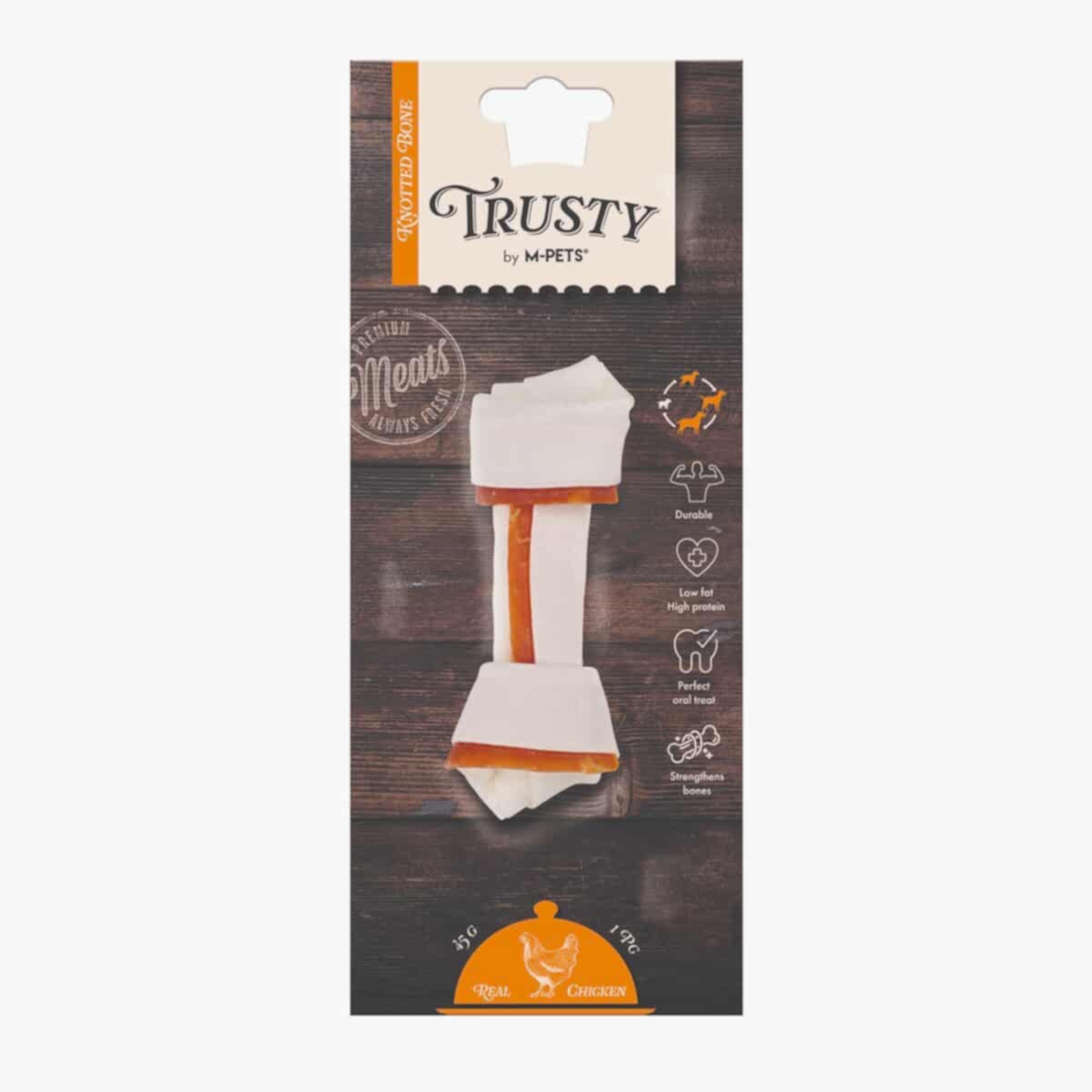  - M-PETS TRUSTY CHICKEN DÜĞÜMLÜ KEMİK 45GR 12,7CM