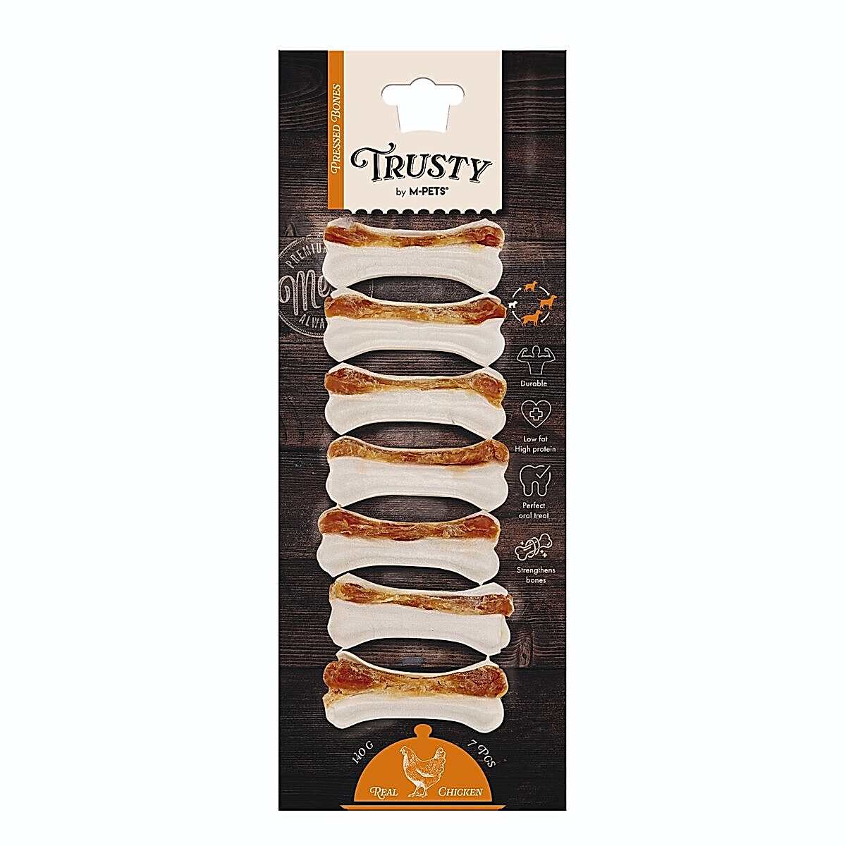  - M-PETS TRUSTY CHICKEN PRESS KEMİK 7Lİ 140GR/7,7CM