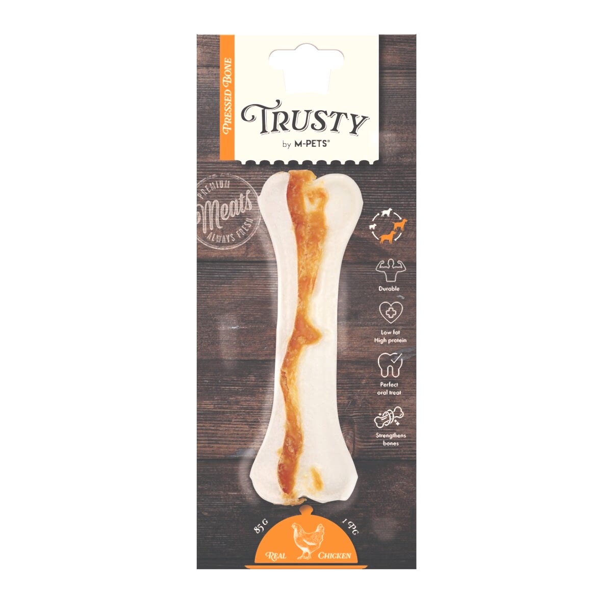  - M-PETS TRUSTY CHICKEN PRESS KEMİK 85GR/15,3CM