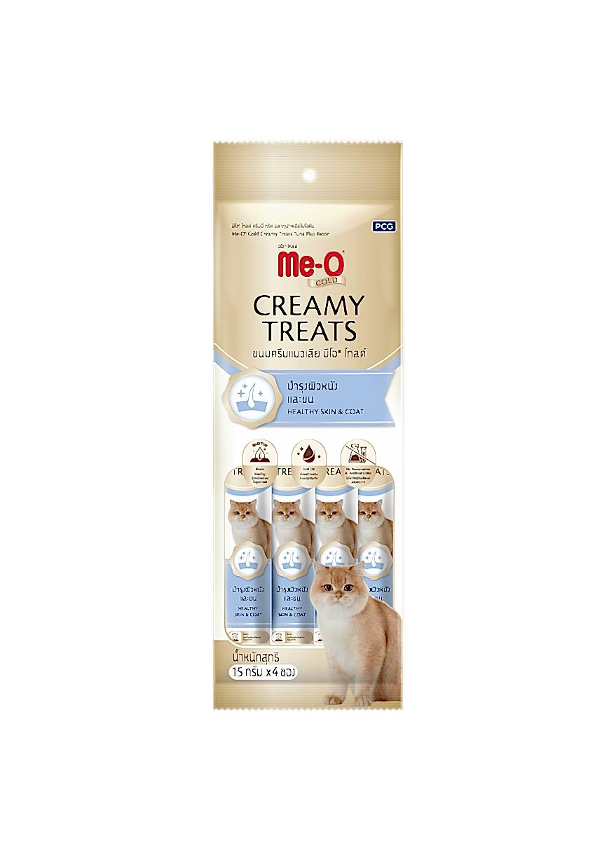  - ME-O GOLD CREAMY TREATS TON BAL.İLAVE BİOTİN 4X15GR 12'Lİ
