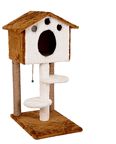  - MERDİVENLİ KULUBE 98CM KAHVE