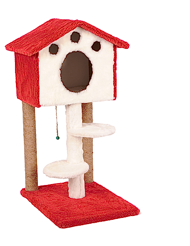  - MERDİVENLİ KULUBE 98CM KIRMIZI