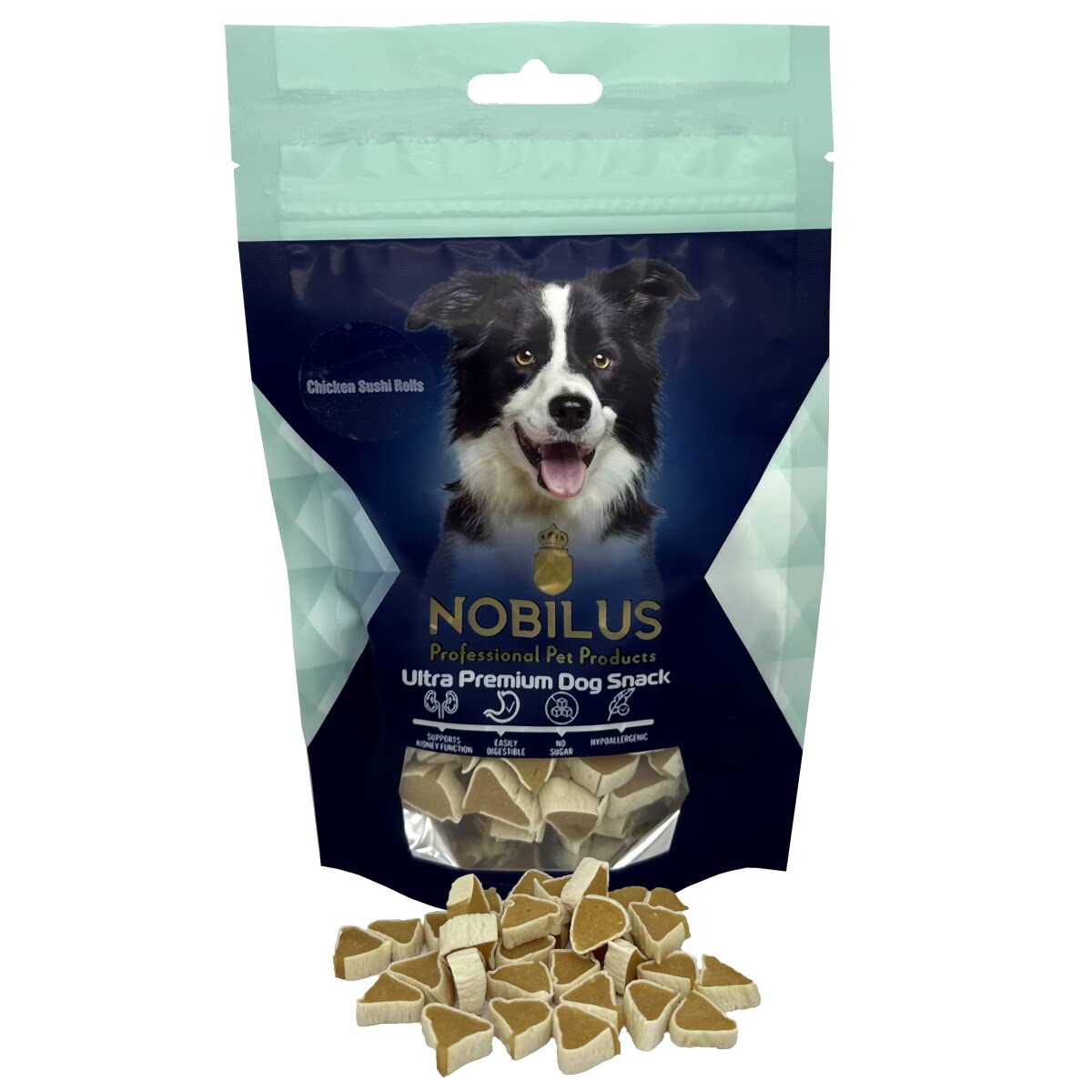 - NOBILUS CHICKEN SUSHI ROLLS DOG SNACK
