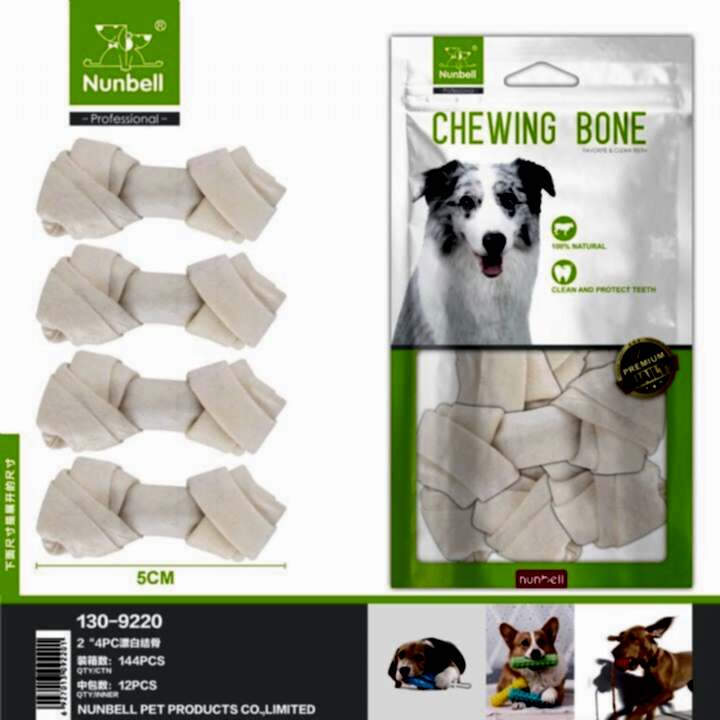  - NUNBELL BEYAZ DÜĞÜM KEMİK 5 CM 4'LÜ