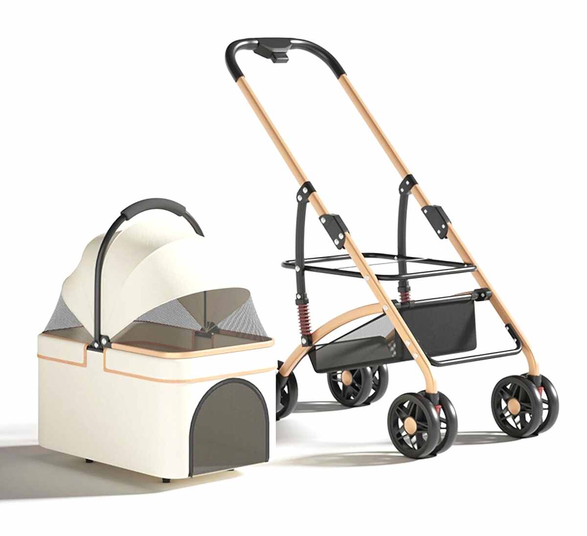  - NUNBELL BOB TAŞIMA ARABASI KREM