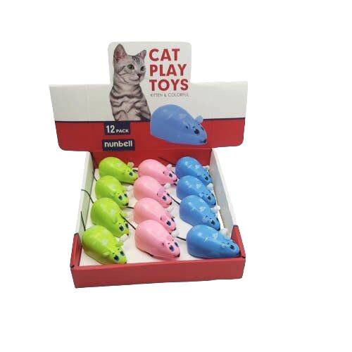 NUNBELL - NUNBELL KEDİ OYUN.KURMALI FARE 12'lİ