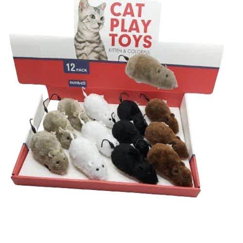 NUNBELL - NUNBELL KEDİ OYUN.KURMALI FARE 12'Lİ