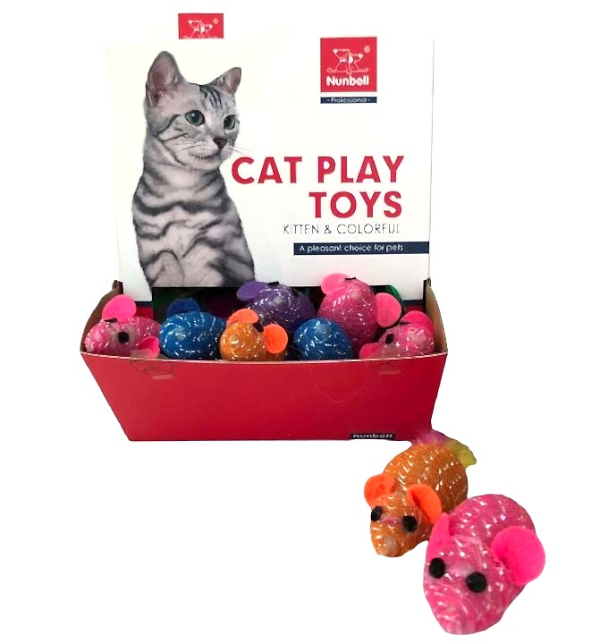 NUNBELL - NUNBELL KEDİ OYUN.SİMLİ FARE 48'Lİ