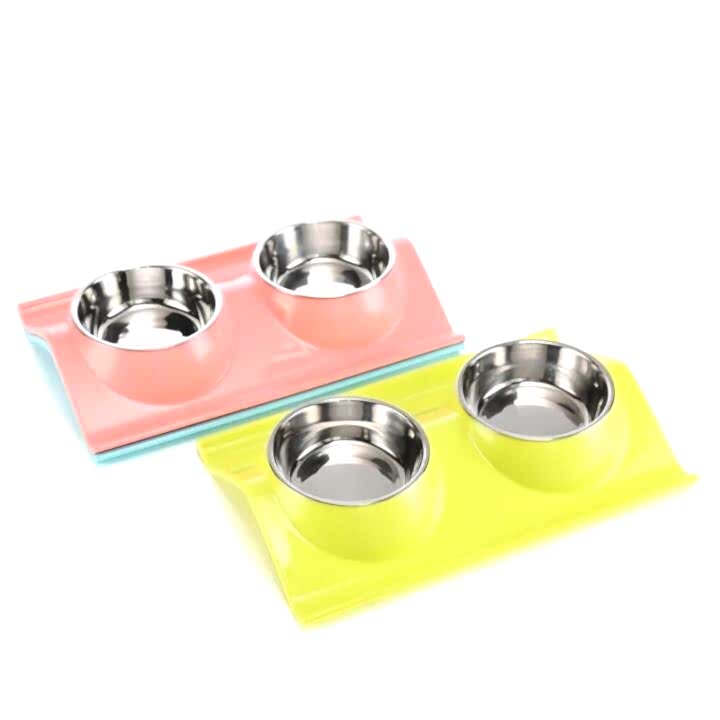 NUNBELL - NUNBELL MELAMİN ÇELİK MAMA KABI İKİLİ