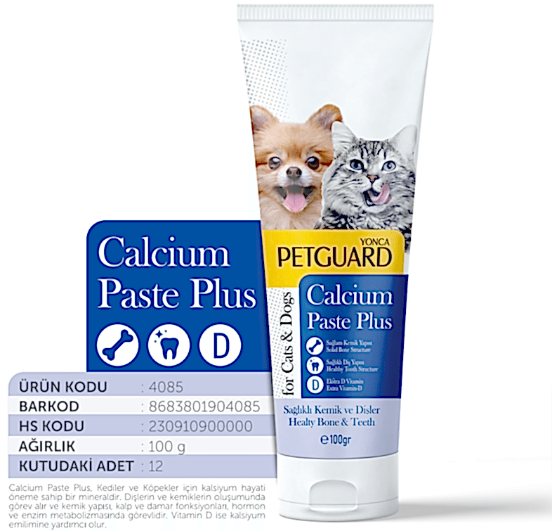  - PETGUARD CALCİUM PASTE PLUS KEDİ KÖPEK 100GR
