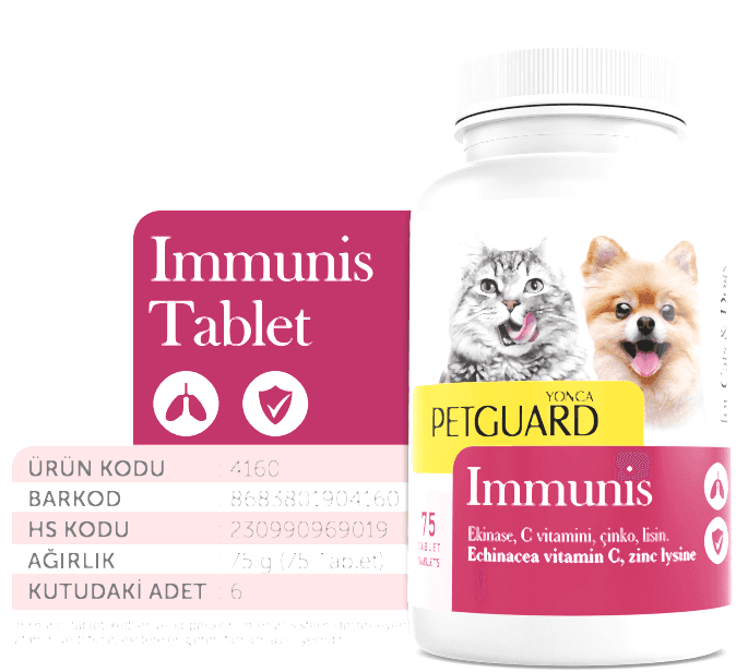  - PETGUARD IMMUNİS KEDİ KÖPEK TABLET 75 GR 75 TABLET