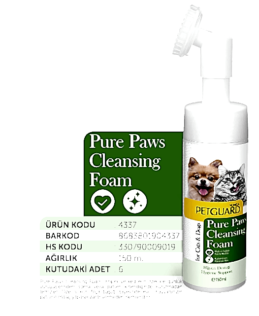  - PETGUARD PATİ TEMİZLEME KÖPÜĞÜ KEDİ KÖPEK 150 ML