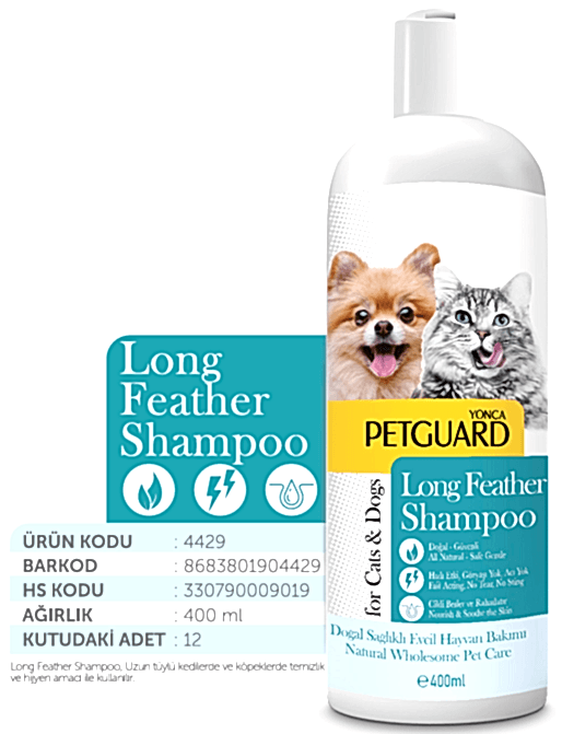  - PETGUARD UZUN TÜY SIVI ŞAMPUAN KEDİ KÖPEK 400ML