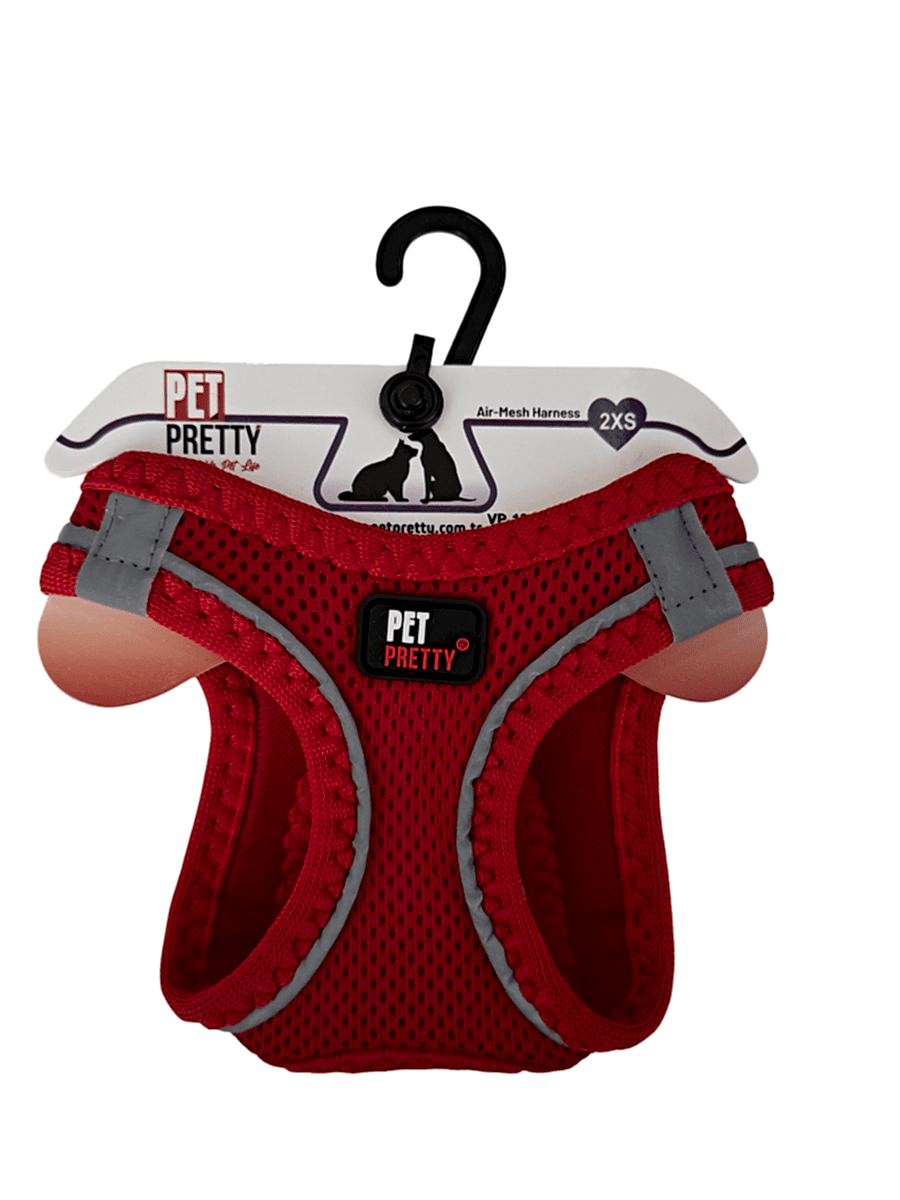 PETPRETTY GÖĞÜS TASMA 2XS KIRMIZI