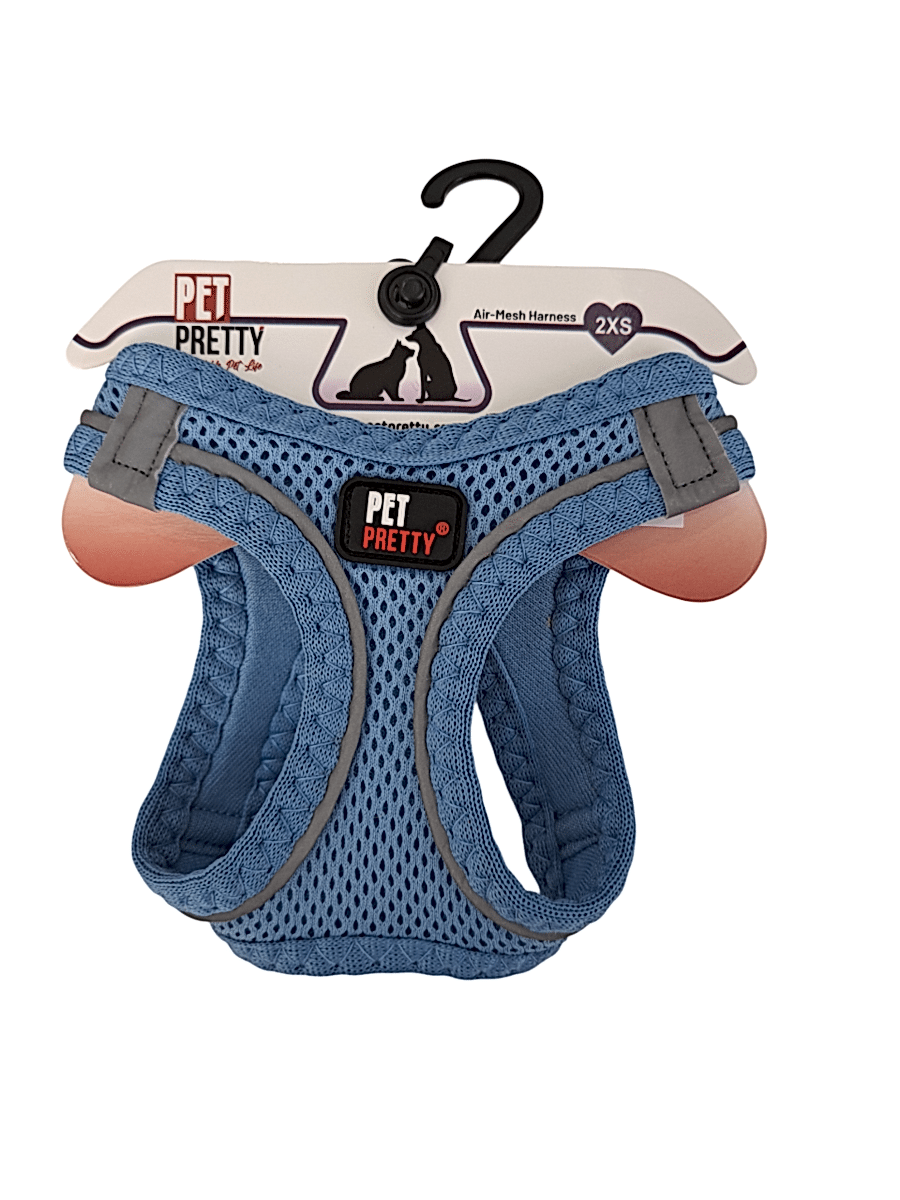 PETPRETTY GÖĞÜS TASMA 2XS MAVİ