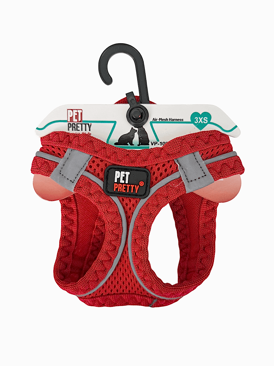 PETPRETTY GÖĞÜS TASMA 3XS KIRMIZI