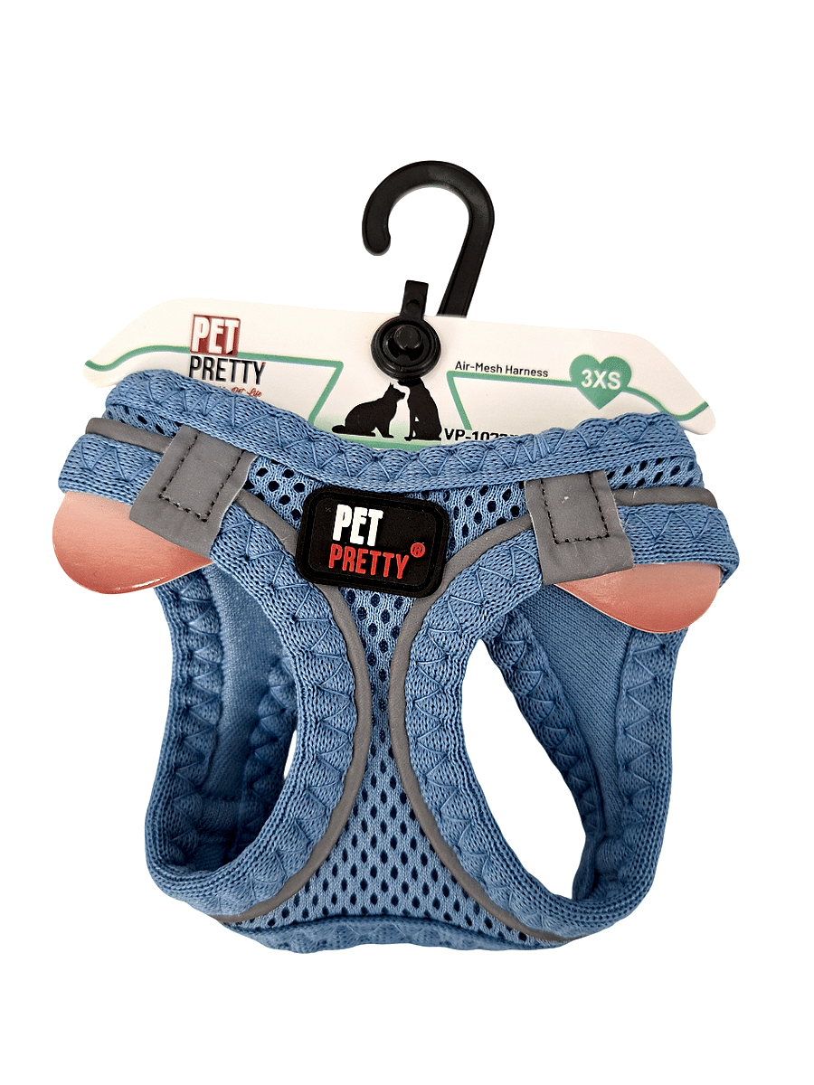 PETPRETTY GÖĞÜS TASMA 3XS MAVİ 