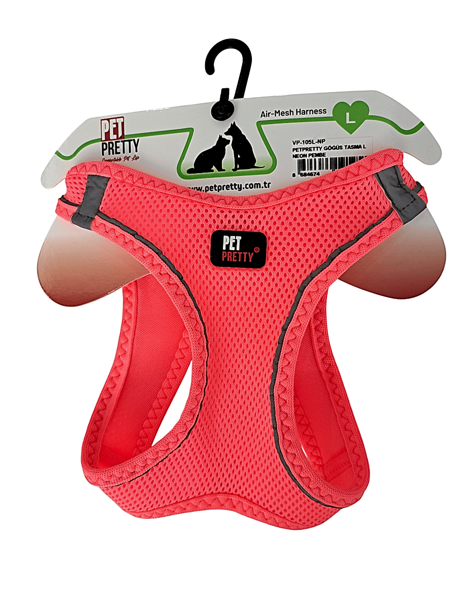 PETPRETTY GÖĞÜS TASMA L NEON PEMBE